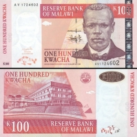 *100 Kwacha MALAWI 2001-3, P46 UNC - Kliknutím na obrázok zatvorte -